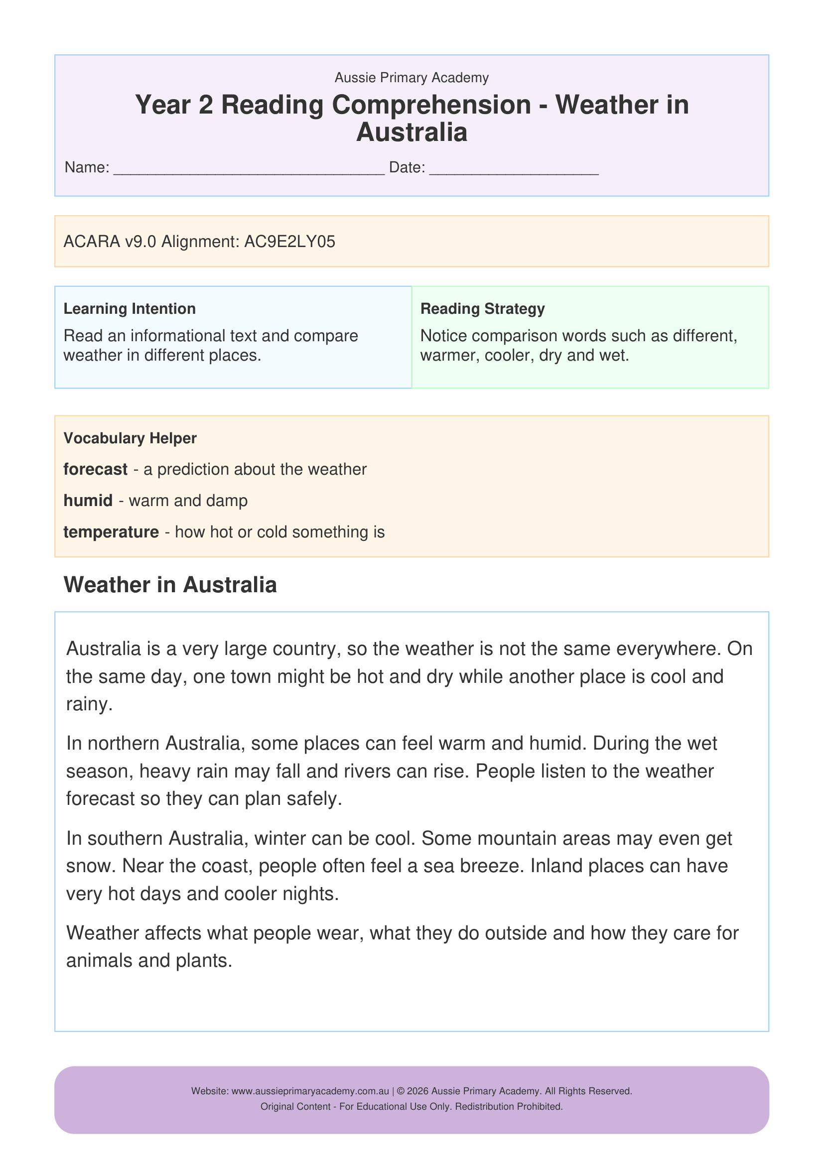 year-2-reading-weather-in-australia Preview