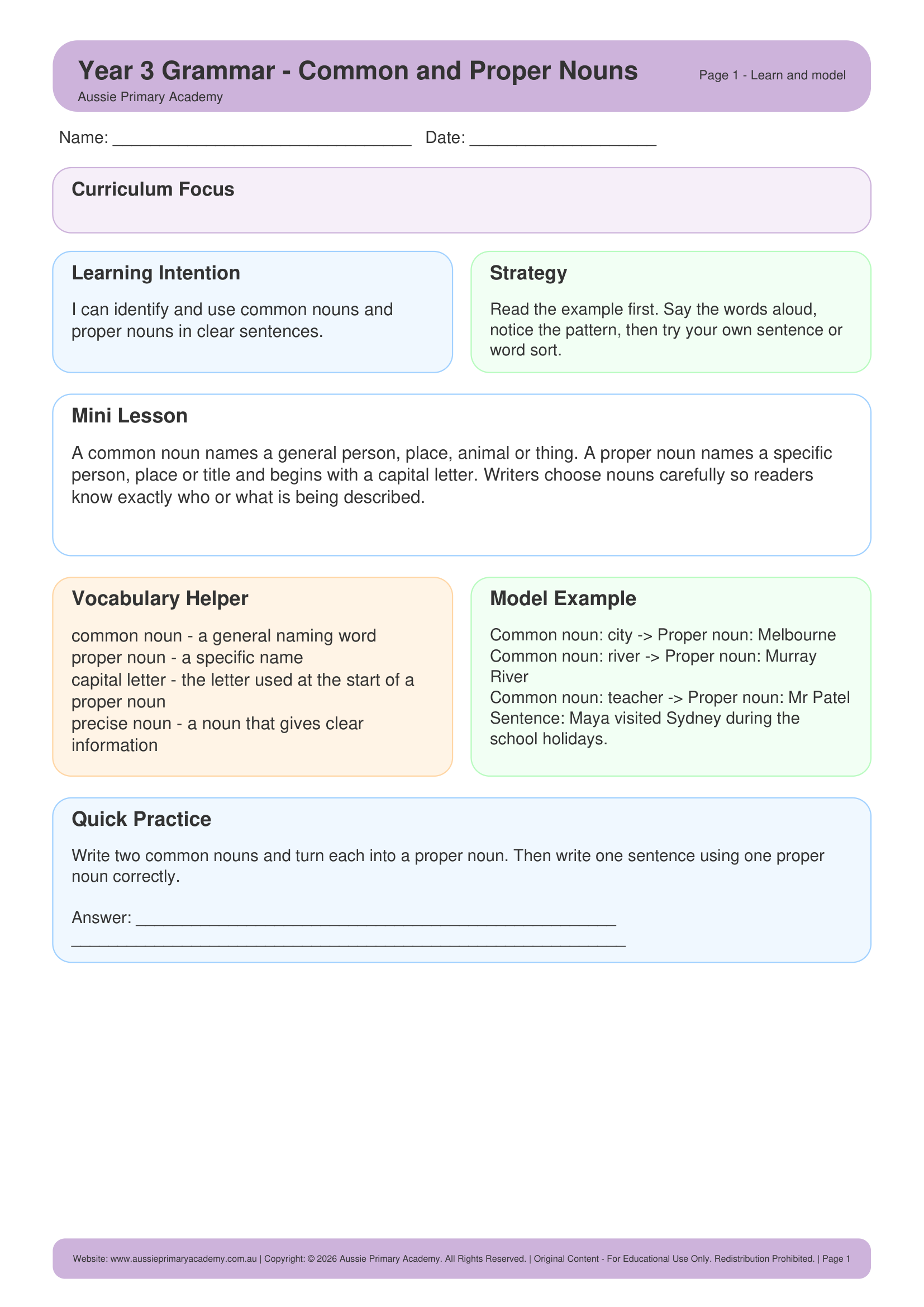 year-2-common-and-proper-nouns Preview