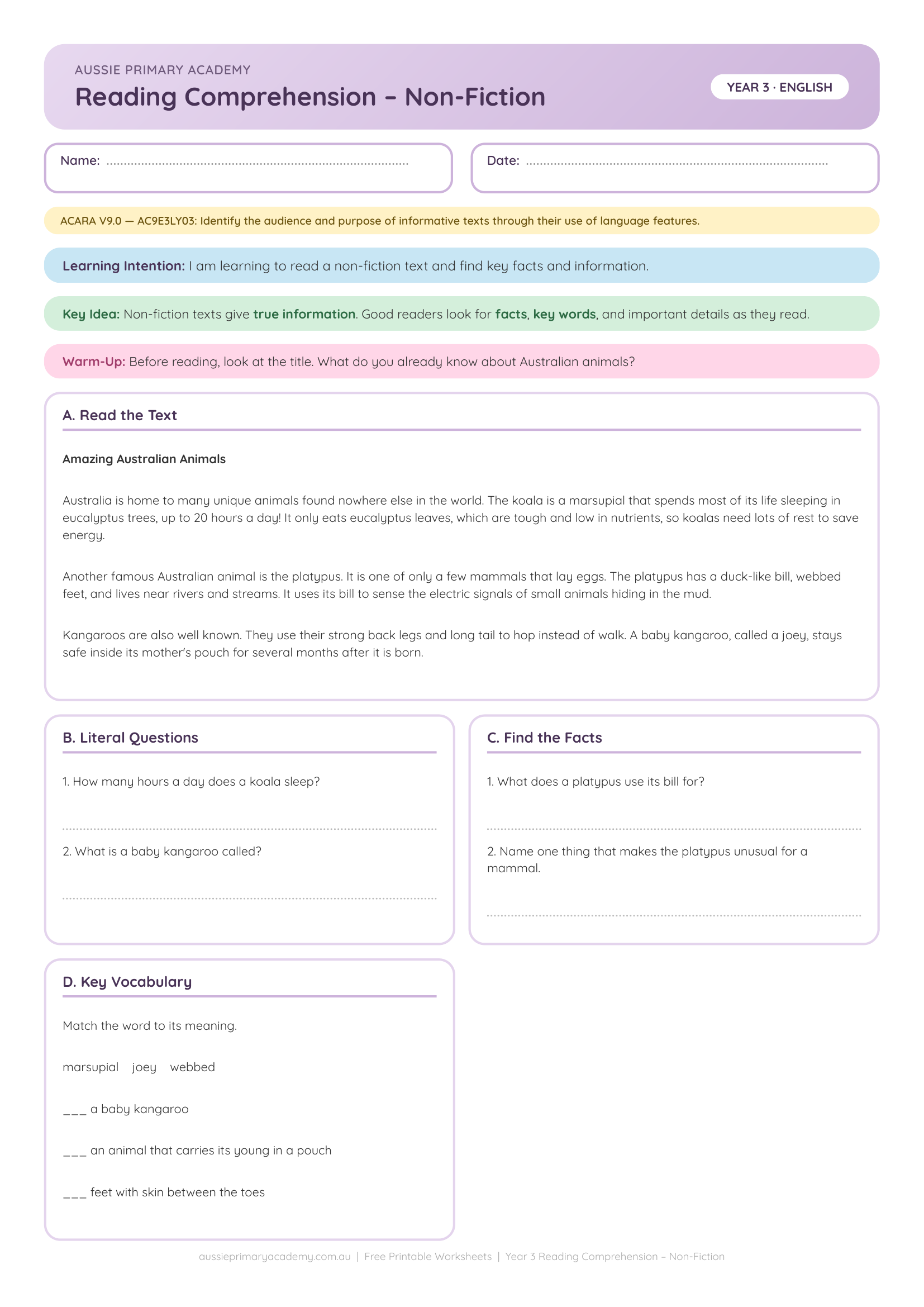 year-3-reading-comprehension-nonfiction Preview